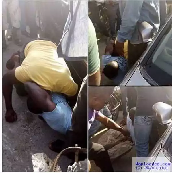 Fuel Scarcity! See How Full Grown Men Exchanged Blows Over Fuel in a Petrol Station (Photos)